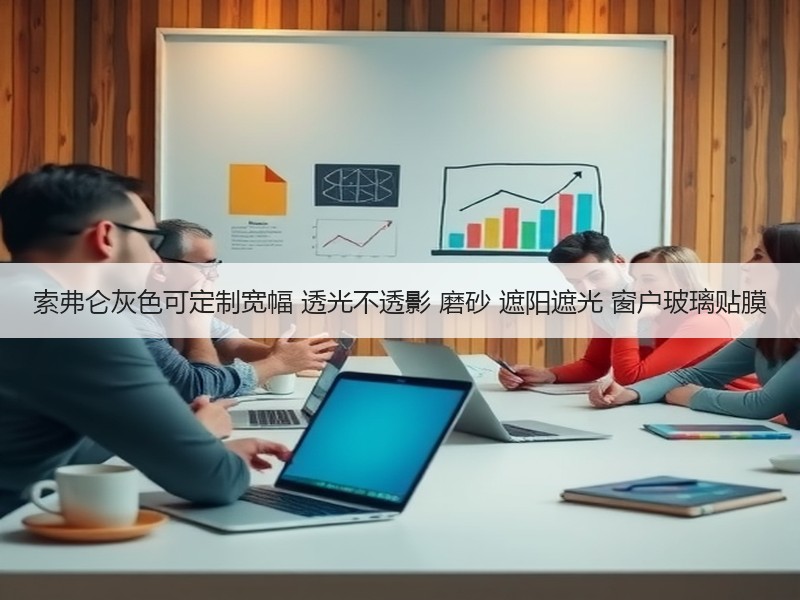 索弗仑灰色可定制宽幅 透光不透影 磨砂 遮阳遮光 窗户玻璃贴膜