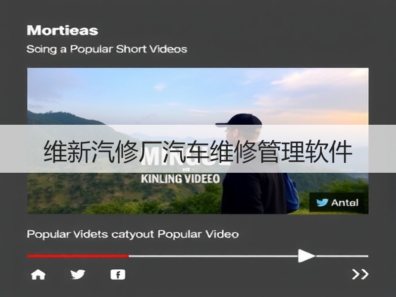 维新汽修厂汽车维修管理软件