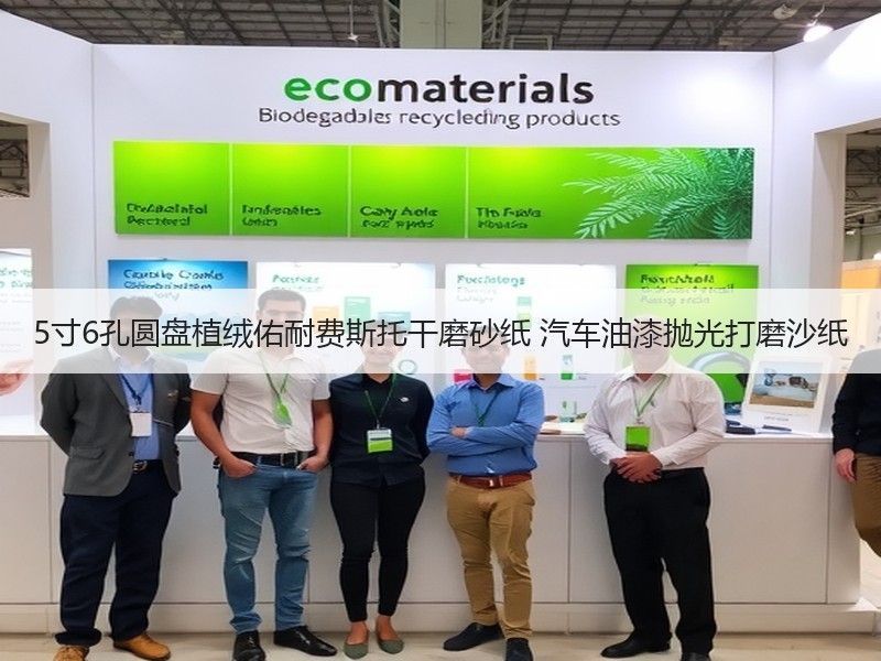 5寸6孔圆盘植绒佑耐费斯托干磨砂纸 汽车油漆抛光打磨沙纸