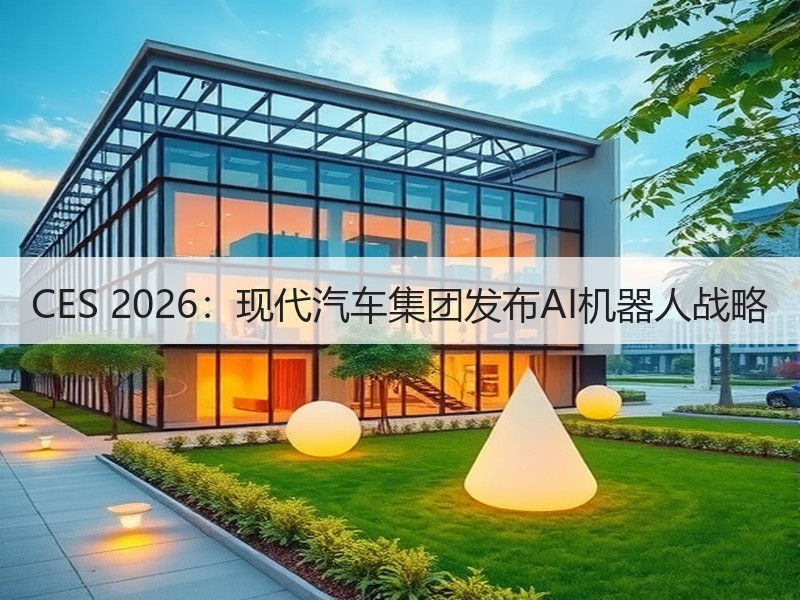 CES 2026：现代汽车集团发布AI机器人战略