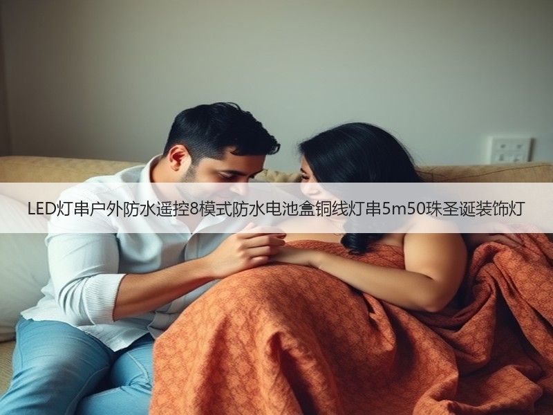 LED灯串户外防水遥控8模式防水电池盒铜线灯串5m50珠圣诞装饰灯