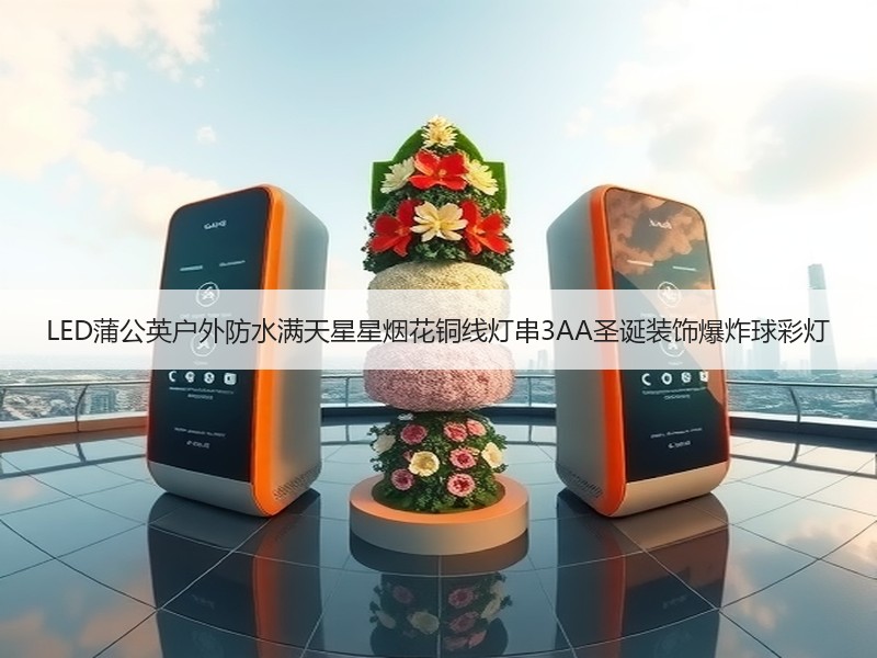 LED蒲公英户外防水满天星星烟花铜线灯串3AA圣诞装饰爆炸球彩灯