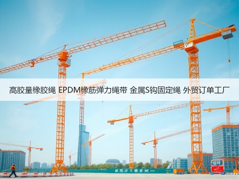 高胶量橡胶绳 EPDM橡筋弹力绳带 金属S钩固定绳 外贸订单工厂