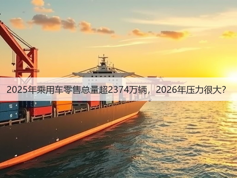 2025年乘用车零售总量超2374万辆，2026年压力很大？