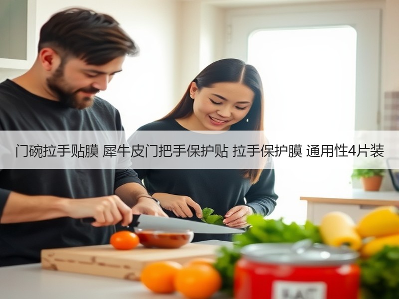 门碗拉手贴膜 犀牛皮门把手保护贴 拉手保护膜 通用性4片装