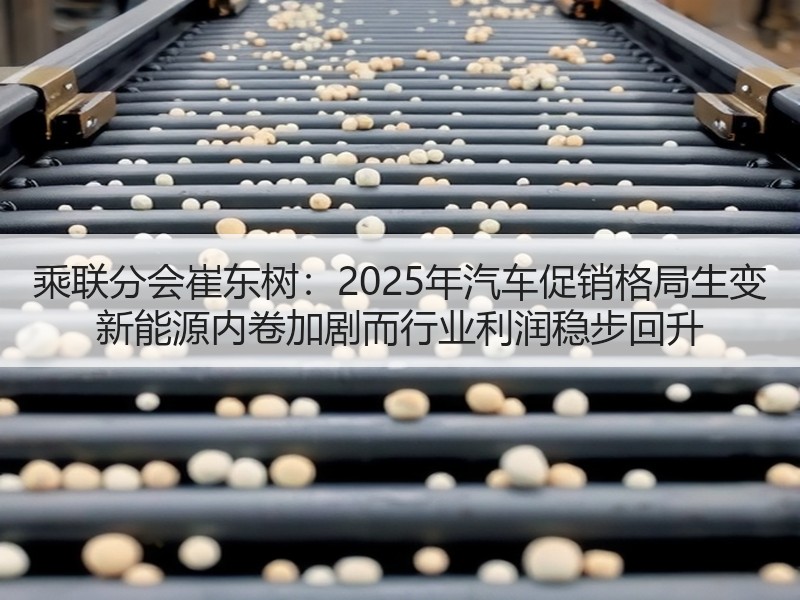 乘联分会崔东树：2025年汽车促销格局生变 新能源内卷加剧而行业利润稳步回升